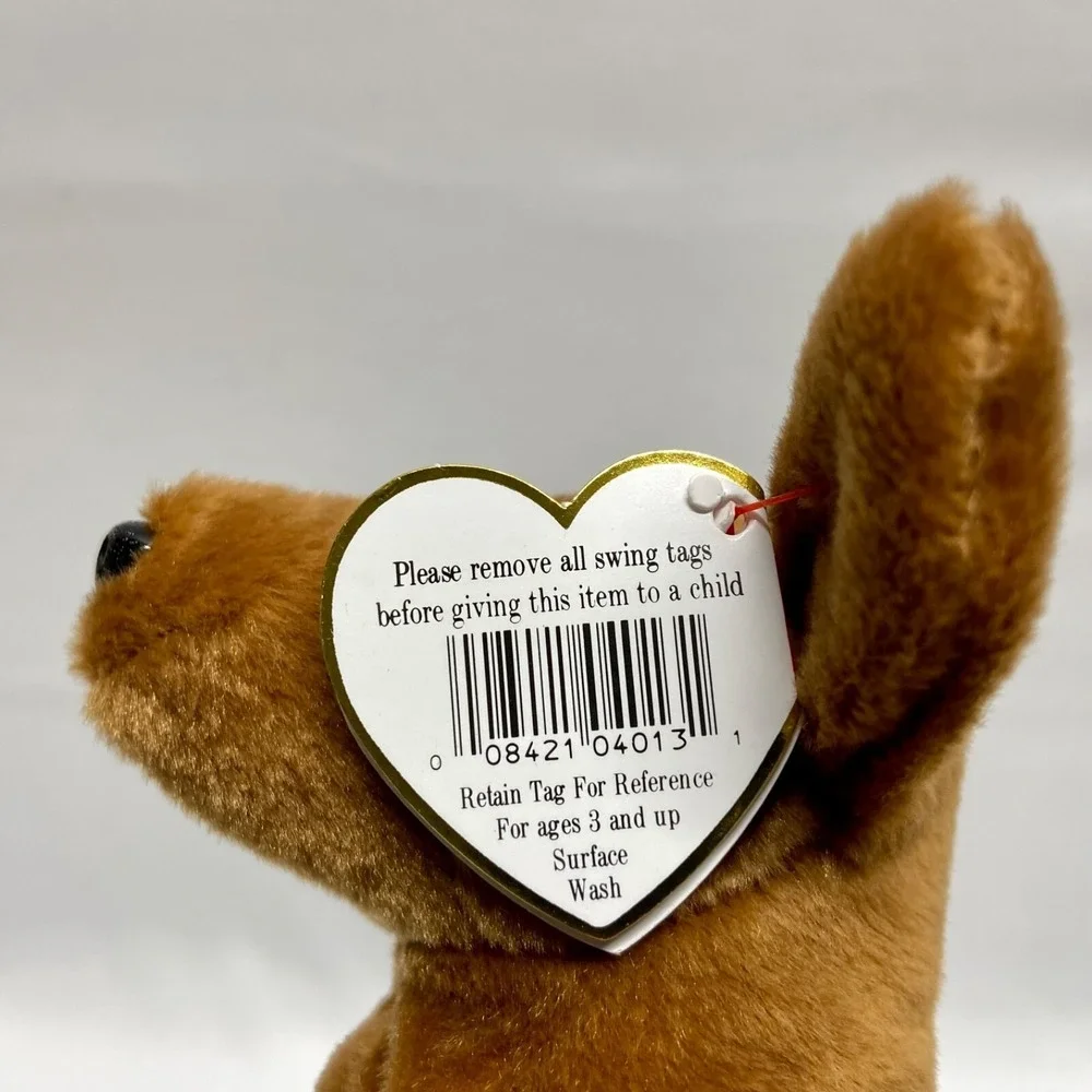 Ty Beanie Babies Weenie 4013 Daschund Dog 1995 Retired PVC‎ Pellets Rare Plush
